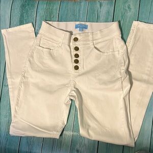 Draper James High Rise Cream Jeans